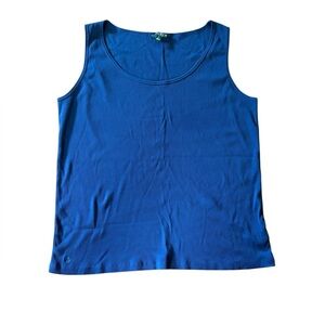 Lauren Ralph Lauren Ribbed Navy Blue Tank Top Stretch Size 3X